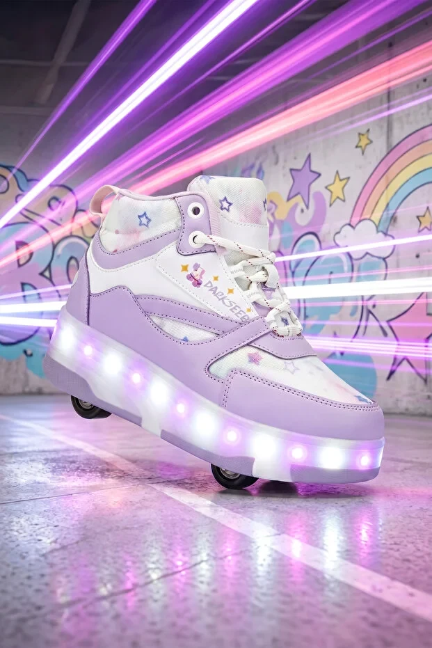 Mor Işıklı Sneaker